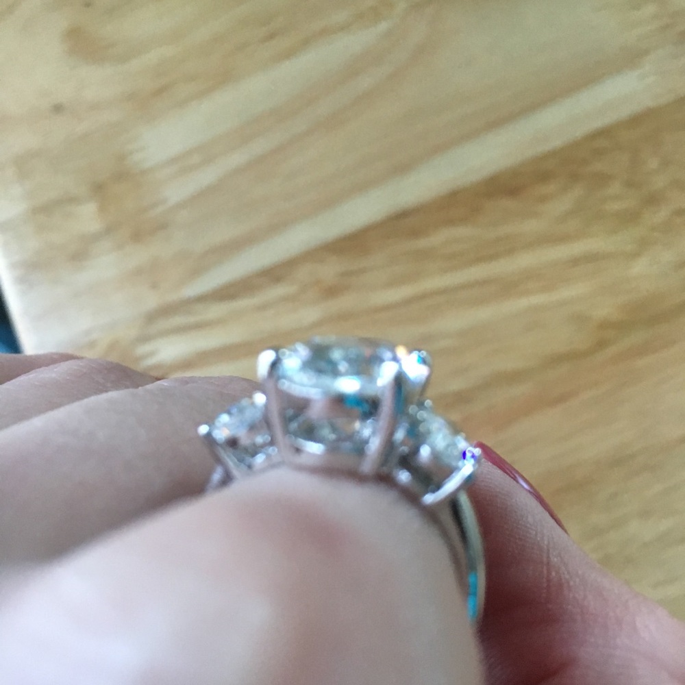 Sterling 3 Stone Ring - image 6